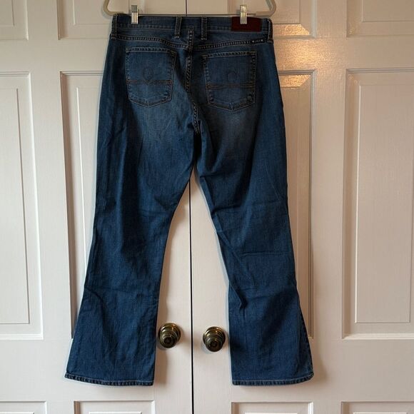 Lucky Brand Sofia Boot Cut Jeans Size 12 / 31 Ankle Mid Rise Shorter Inseam - Picture 3 of 9